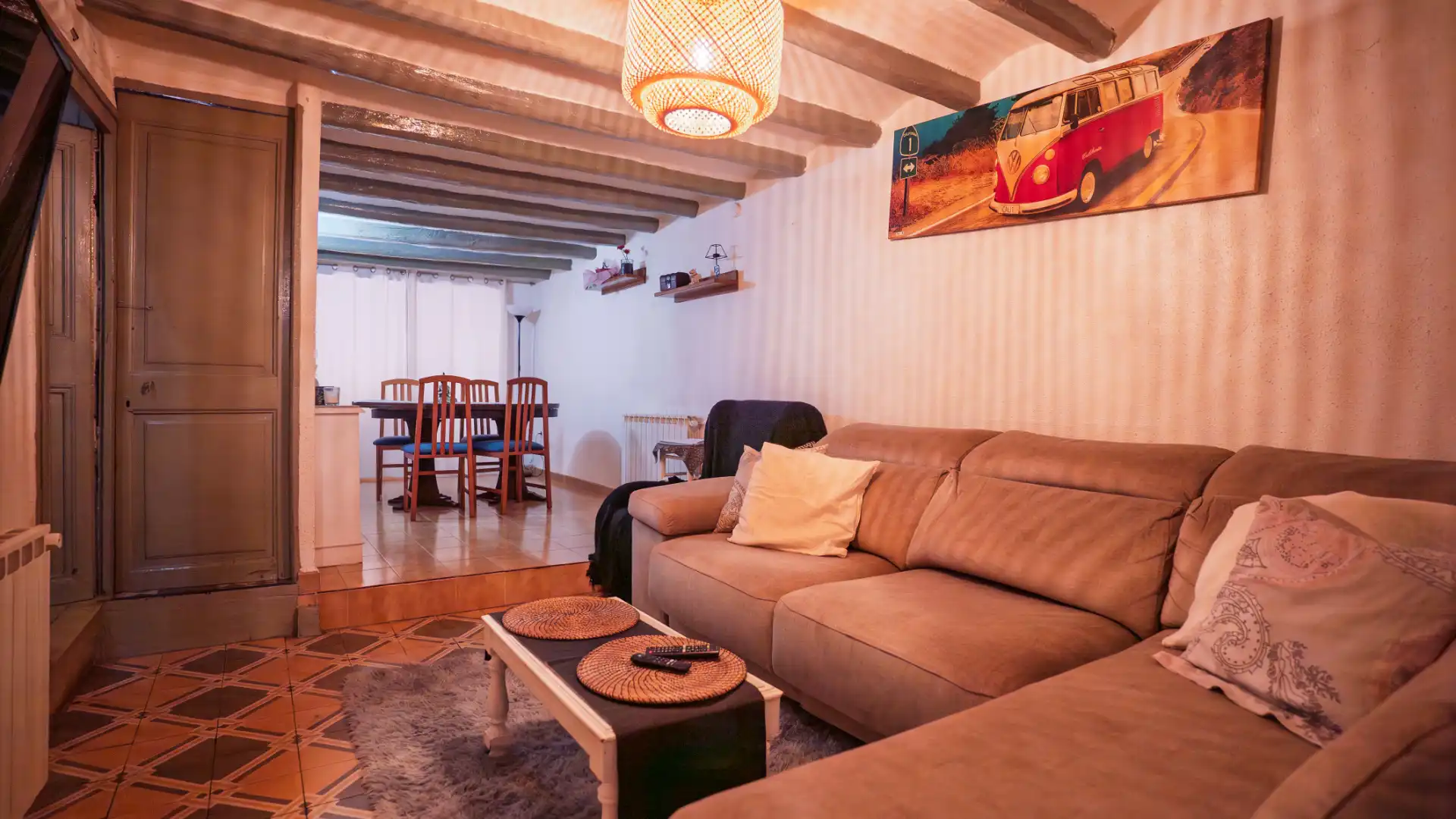 Sala de estar de Casa o chalet en venta en Riudoms con Calefacción, Parquet y Terraza
