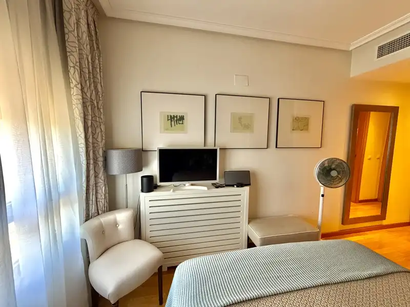 Sala de estar de Piso de alquiler en Madrid con Aire acondicionado, Calefacción y Jardín privado