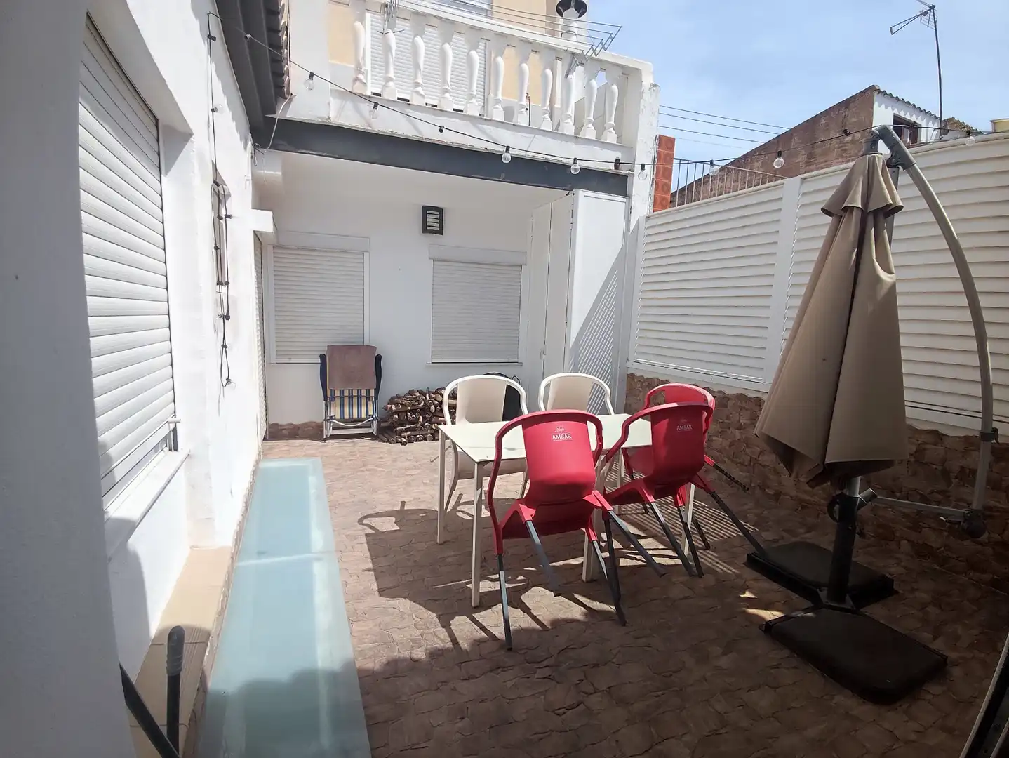 Terraza de Casa adosada en venta en El Real de Gandia con Aire acondicionado, Amueblado y Horno