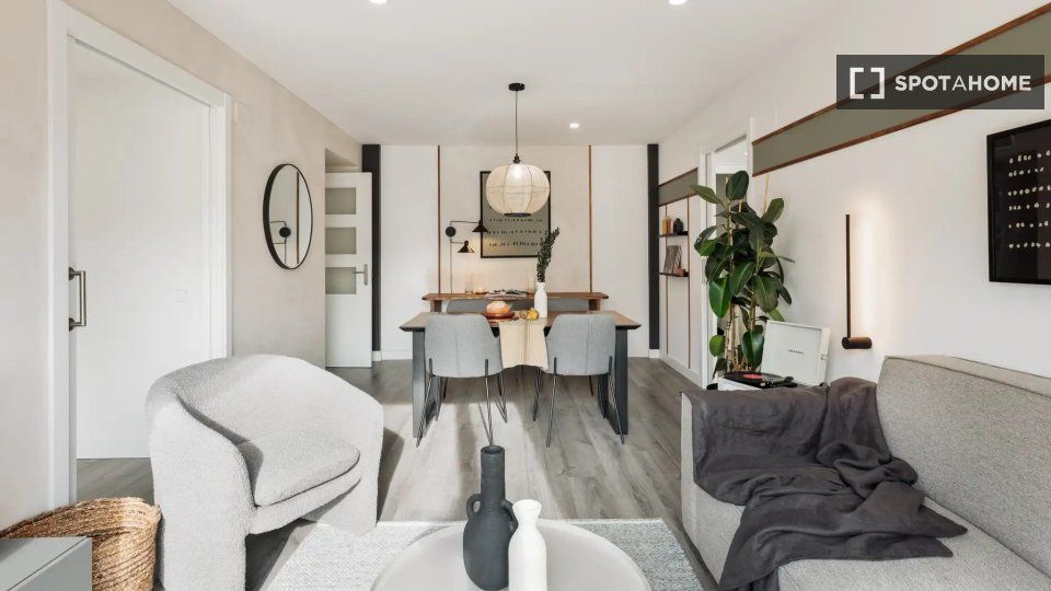 Sala d'estar de Pis de lloguer en  Barcelona Capital amb Aire condicionat, Calefacció i Moblat