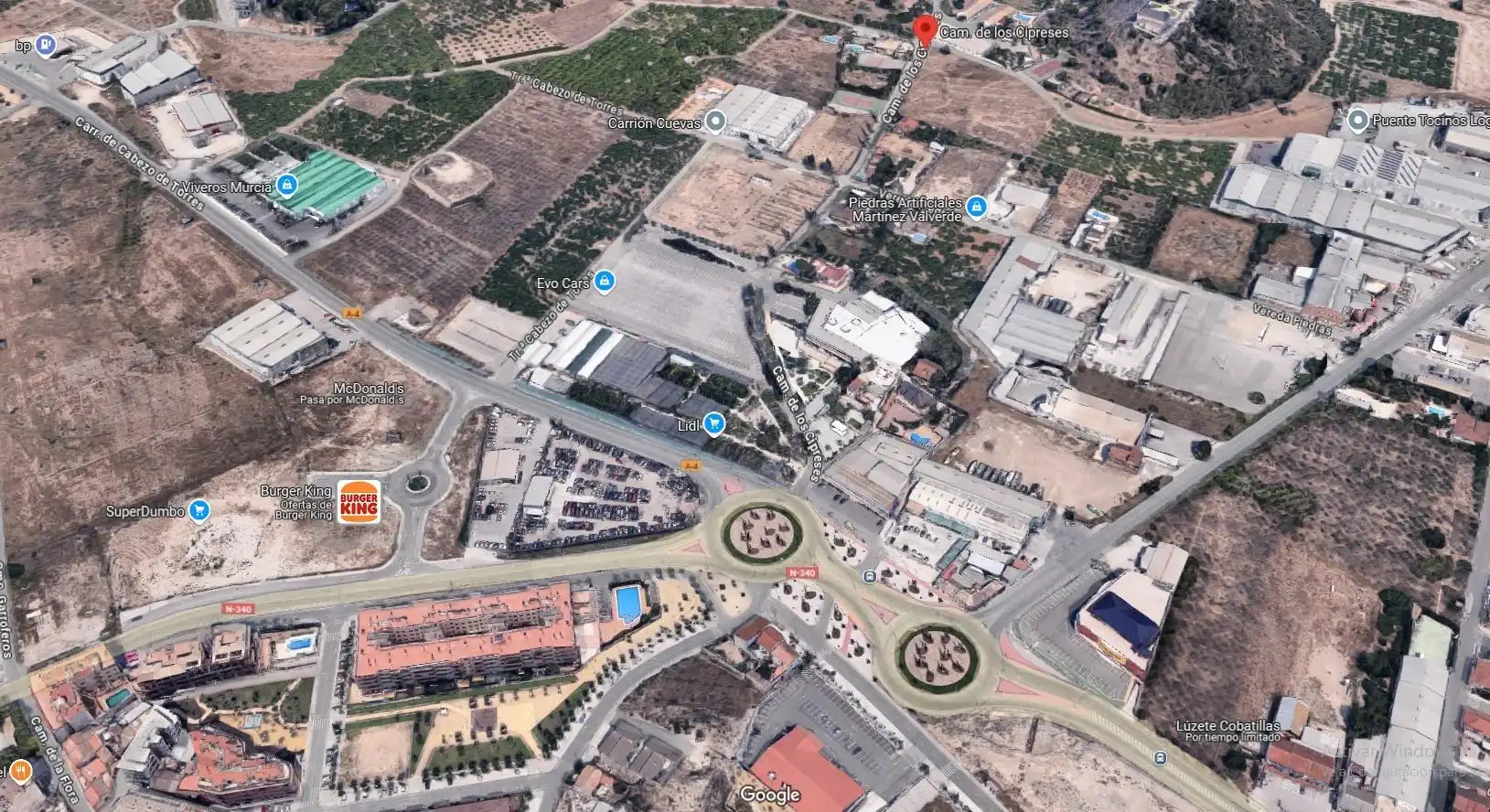 Vista exterior de Terreny industrial en venda en Murcia