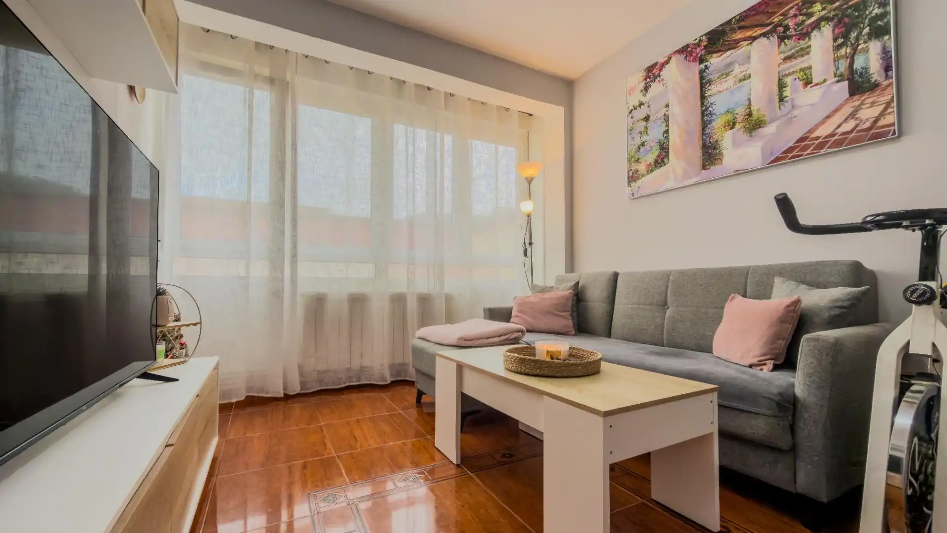 Sala de estar de Piso en venta en Santa María de Cayón con Amueblado