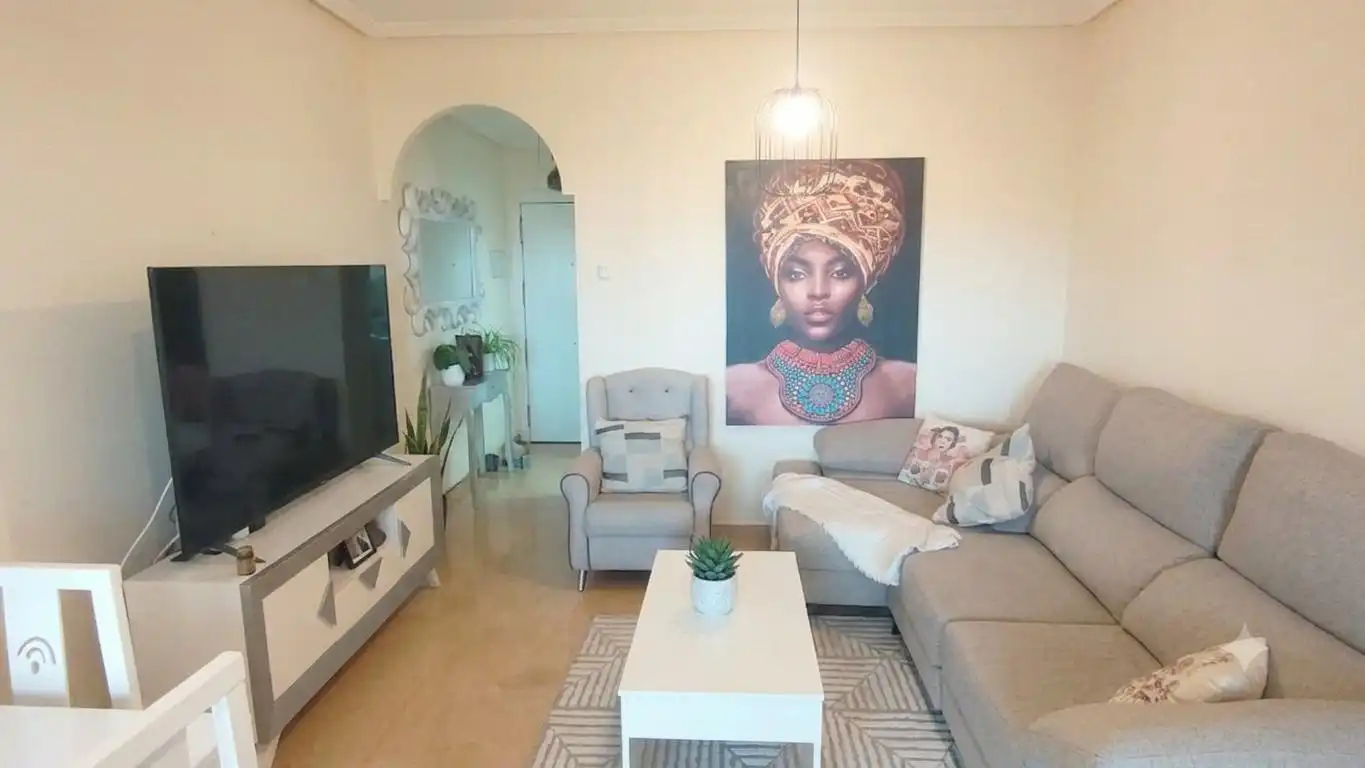 Sala de estar de Apartamento en venta en Pulpí con Aire acondicionado, Terraza y Amueblado