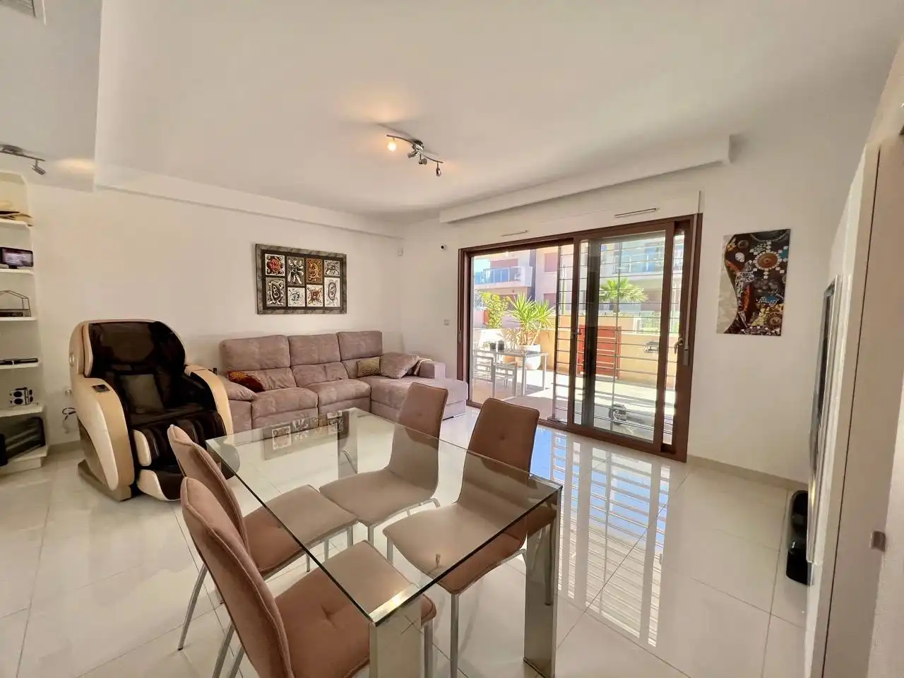 Living room of Ground floor for rent in Pilar de la Horadada  with Air Conditioner, Heating and Private garden