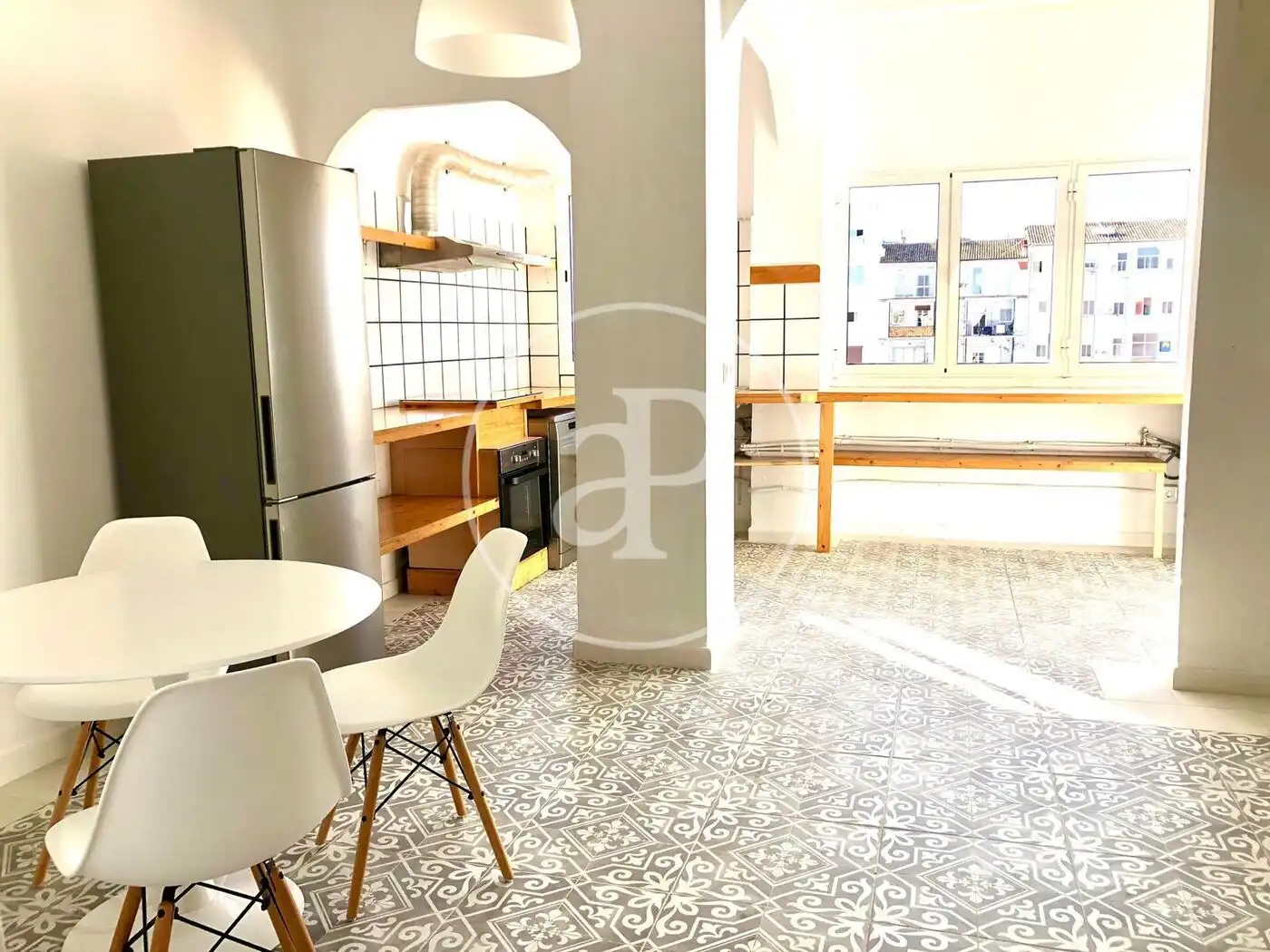 Küche von Wohnung zur Miete in Valencia mit Klimaanlage, Heizung und Abstellraum