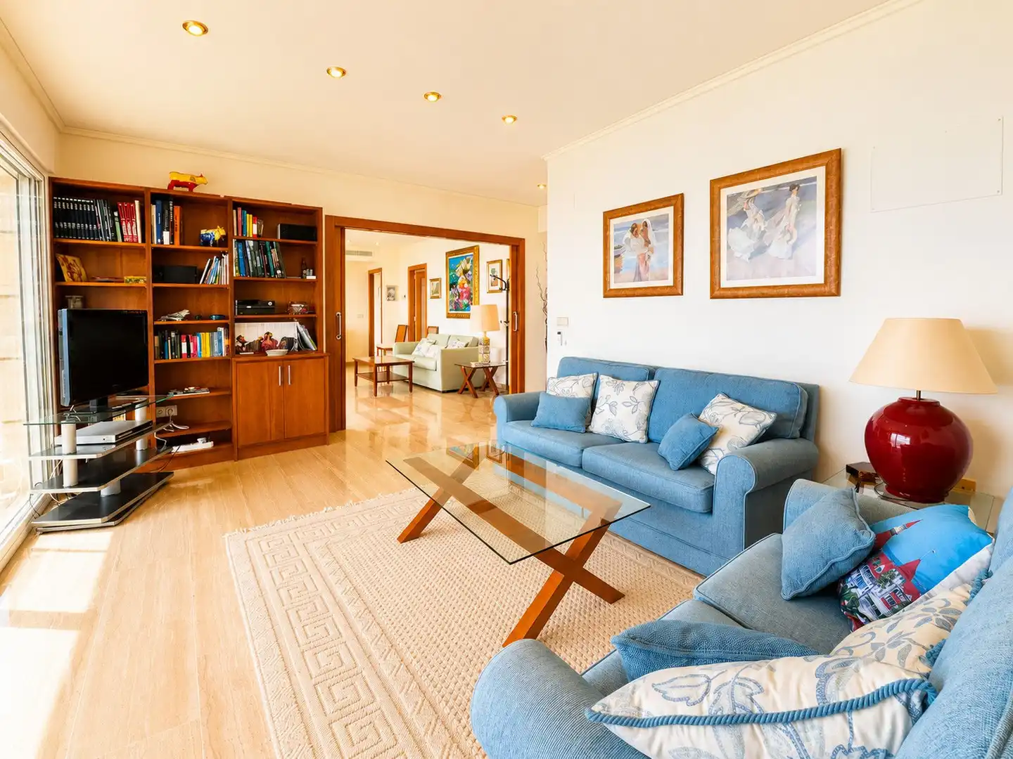 Sala de estar de Apartamento en venta en Calpe / Calp con Aire acondicionado, Calefacción y Jardín privado