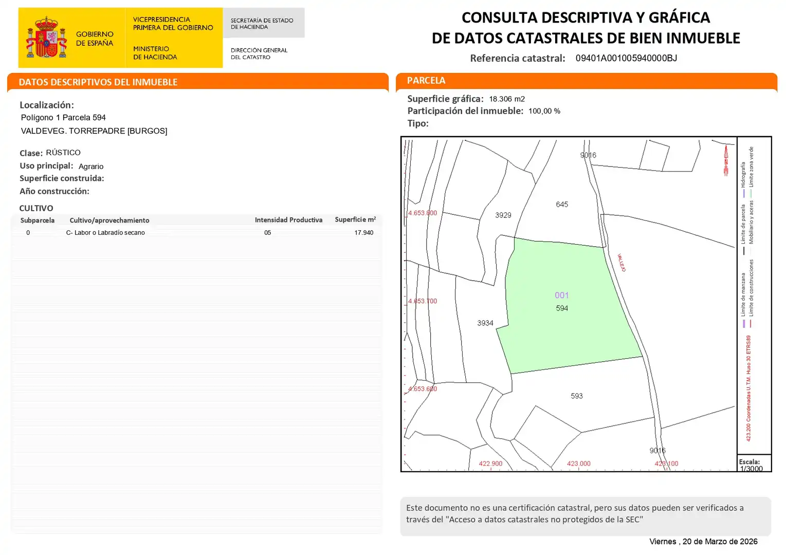 Terreno en venta en Torrepadre