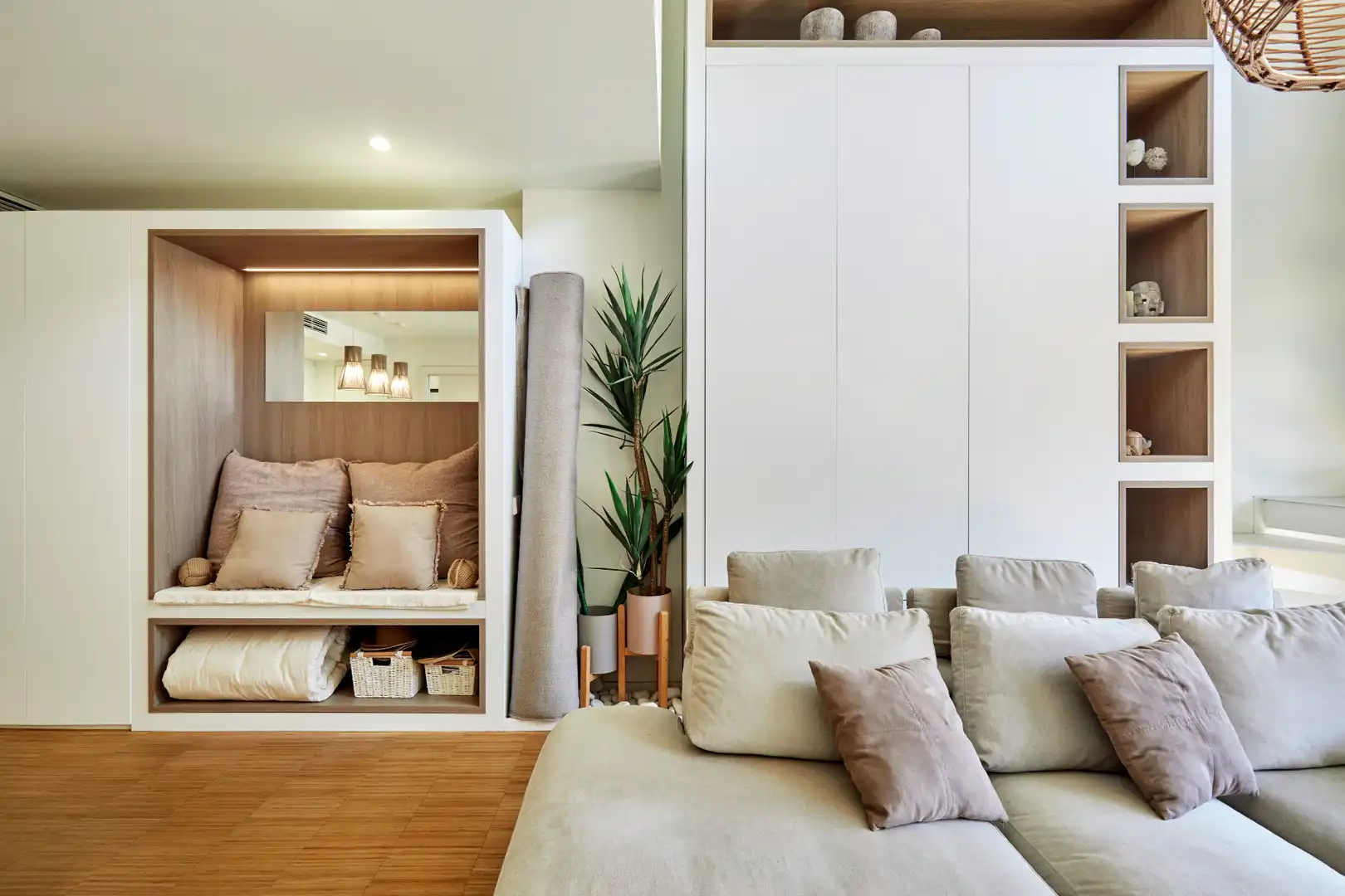 Sala de estar de Dúplex en venta en Barcelona con Aire acondicionado, Calefacción y Parquet