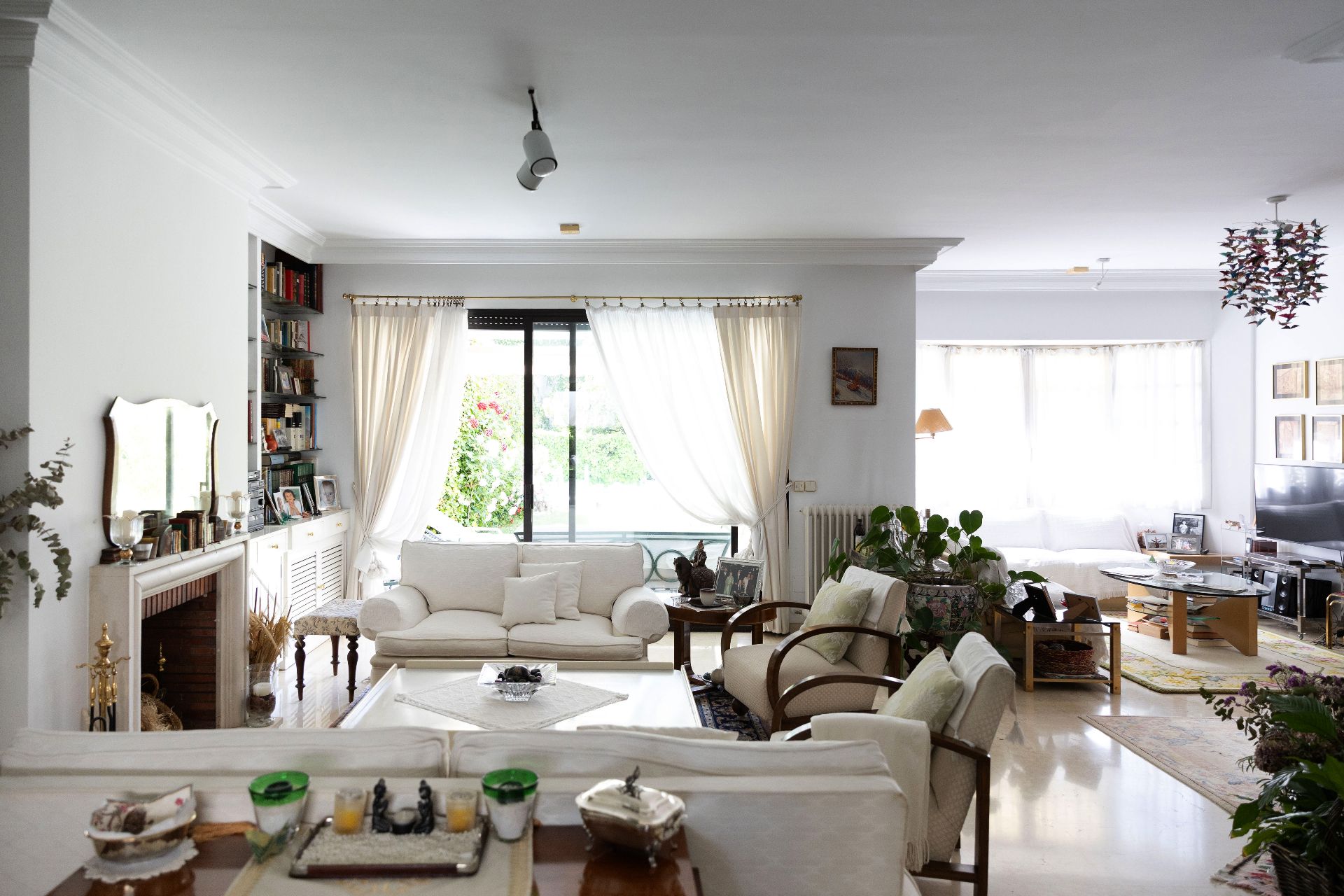 Living room of Single-family semi-detached for sale in  Madrid Capital  with Air Conditioner, Heating and Private garden