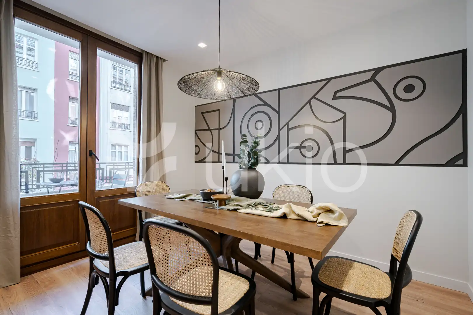 Esszimmer von Wohnungen zur Miete in Madrid mit Klimaanlage, Heizung und Terrasse