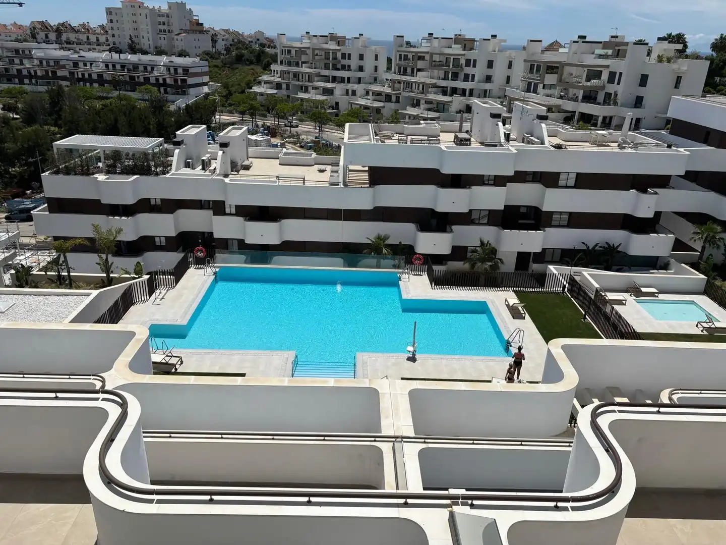 Swimming pool of Attic for sale in Estepona  with Air Conditioner, Terrace and Swimming Pool