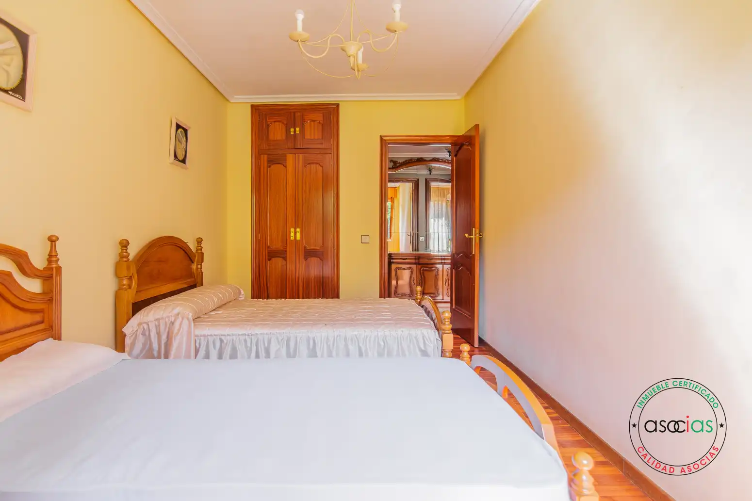 Bedroom of Flat for sale in Teverga  with Heating, Parquet flooring and Terrace