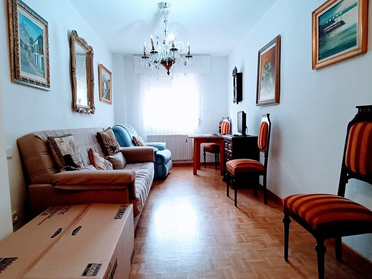 Living room of Flat to rent in Villanueva del Pardillo  with Heating, Parquet flooring and Terrace