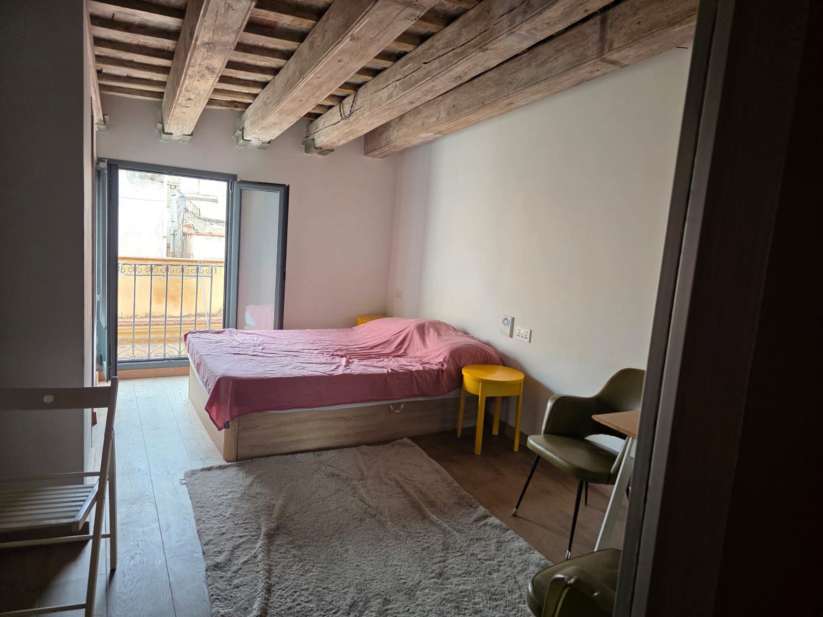 Bedroom of Study to rent in  Barcelona Capital  with Parquet flooring, Furnished and Balcony