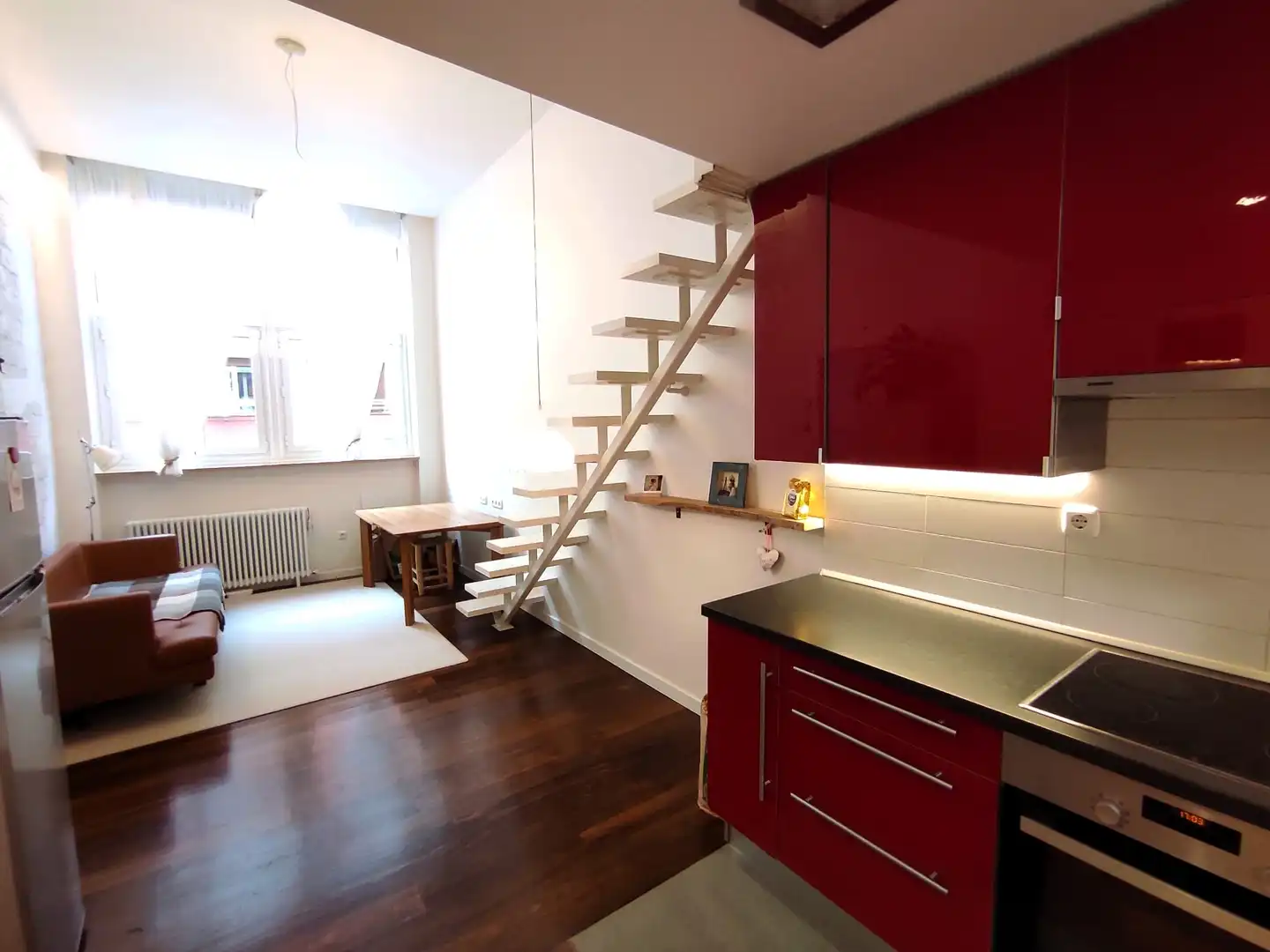Cocina de Apartamento en venta en Eibar con Calefacción, Parquet y Horno