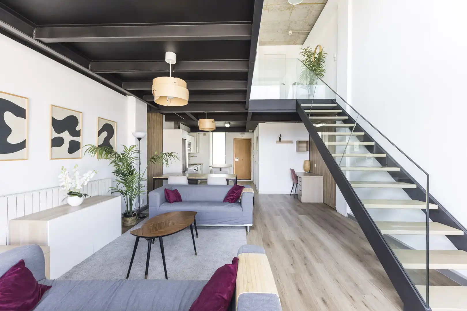 Sala d'estar de Àtic de lloguer en Alcobendas amb Aire condicionat, Calefacció i Terrassa