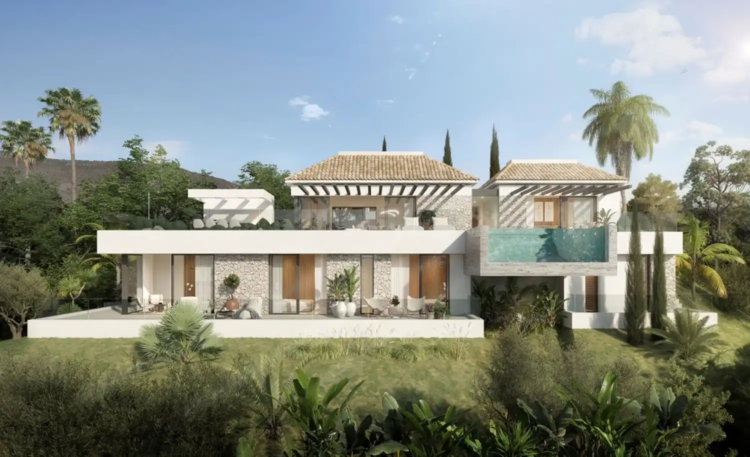 Vista exterior de Casa o chalet en venta en Casares con Aire acondicionado, Calefacción y Jardín privado