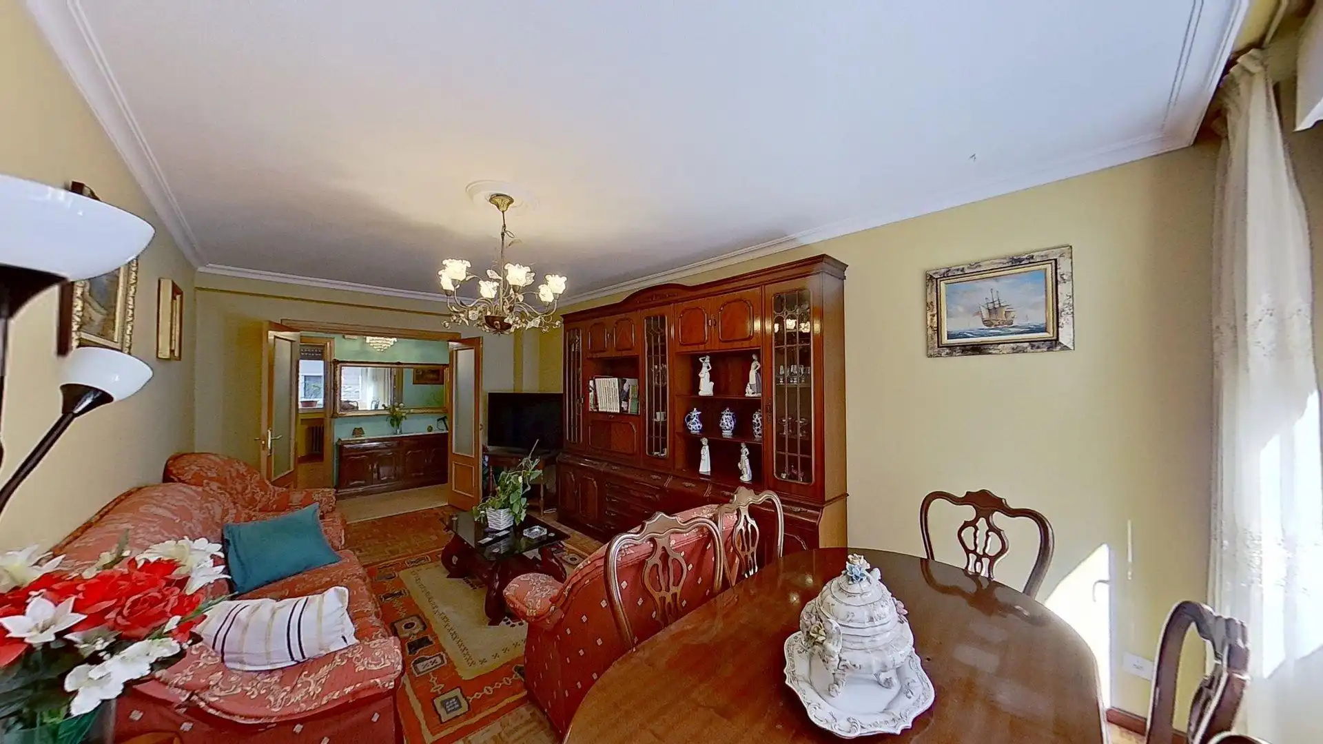 Wohnzimmer von Wohnung zum Verkauf in Gijón  mit Heizung, Parkett und Terrasse
