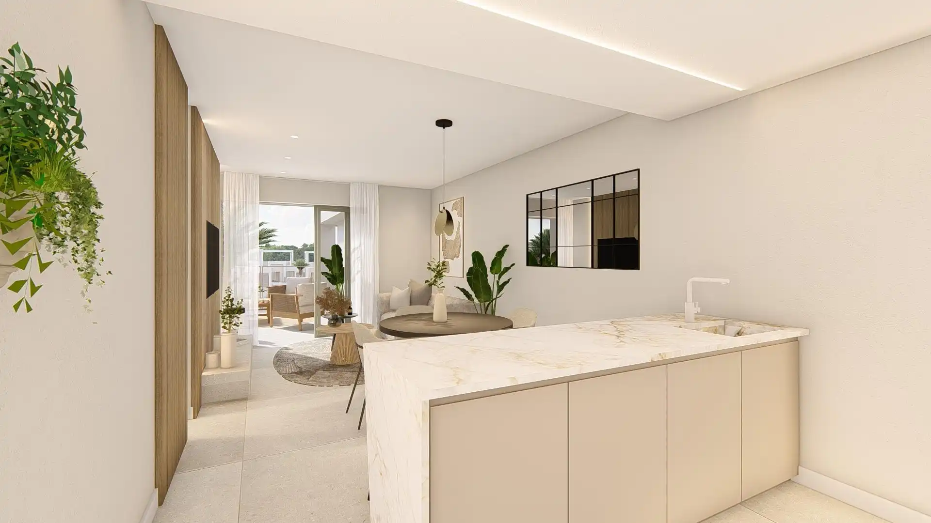 Sala de estar de Ático en venta en Rojales con Aire acondicionado, Calefacción y Jardín privado