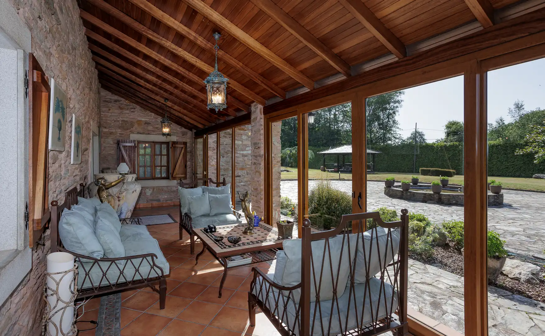 Terraza de Finca rústica en venta en Cospeito con Piscina
