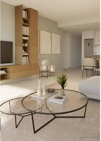 Sala d'estar de Apartament en venda en Estepona amb Aire condicionat, Calefacció i Jardí privat