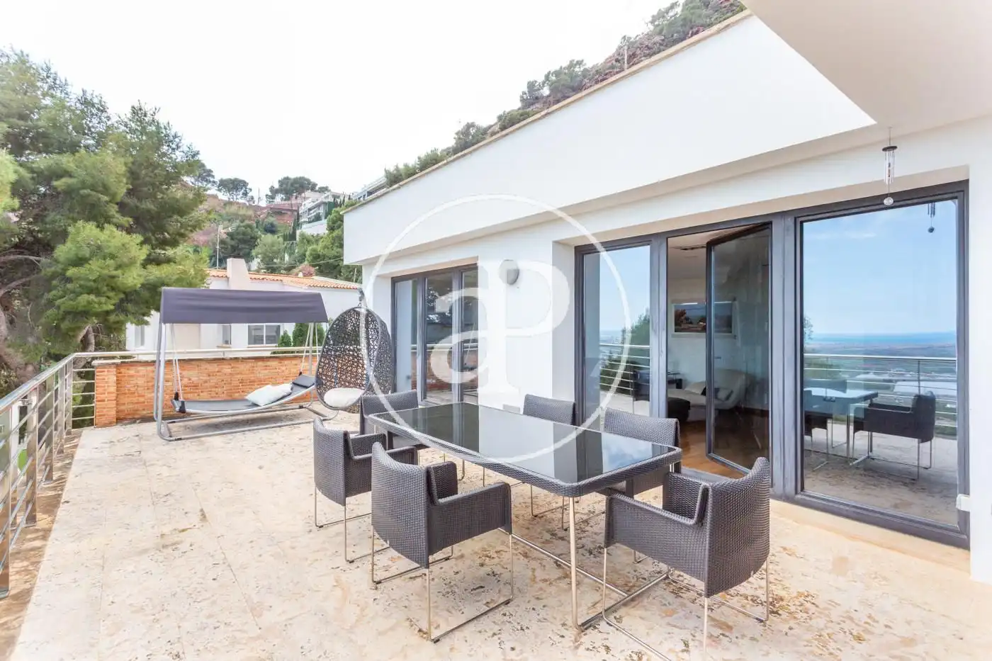 Terrassa de Casa o xalet en venda en Sagunto / Sagunt amb Aire condicionat, Calefacció i Jardí privat