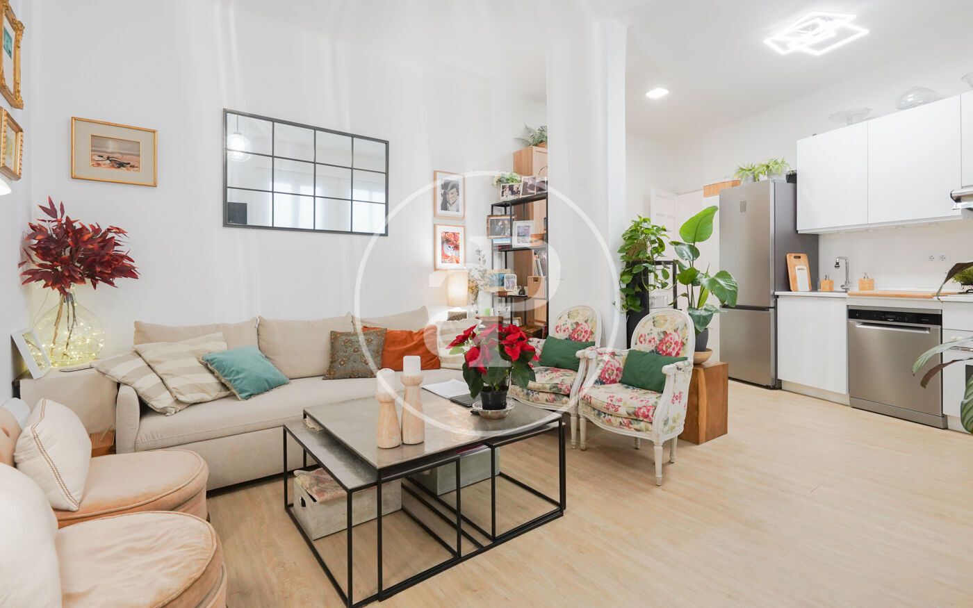 Living room of Flat for sale in  Madrid Capital  with Heating