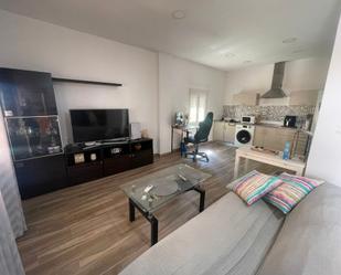 Living room of Single-family semi-detached for sale in Málaga Capital  with Terrace, Furnished and Balcony