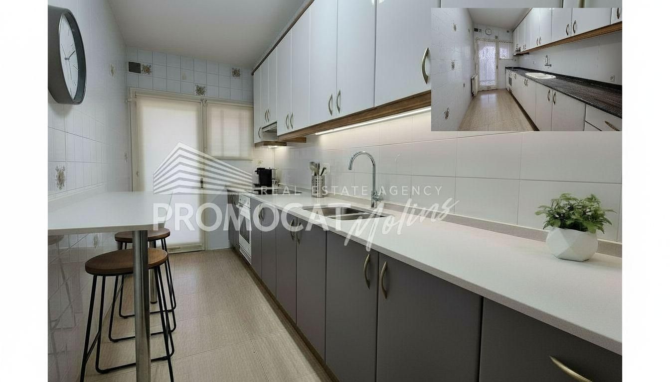 Cocina de Piso en venta en El Papiol con Aire acondicionado, Parquet y Terraza