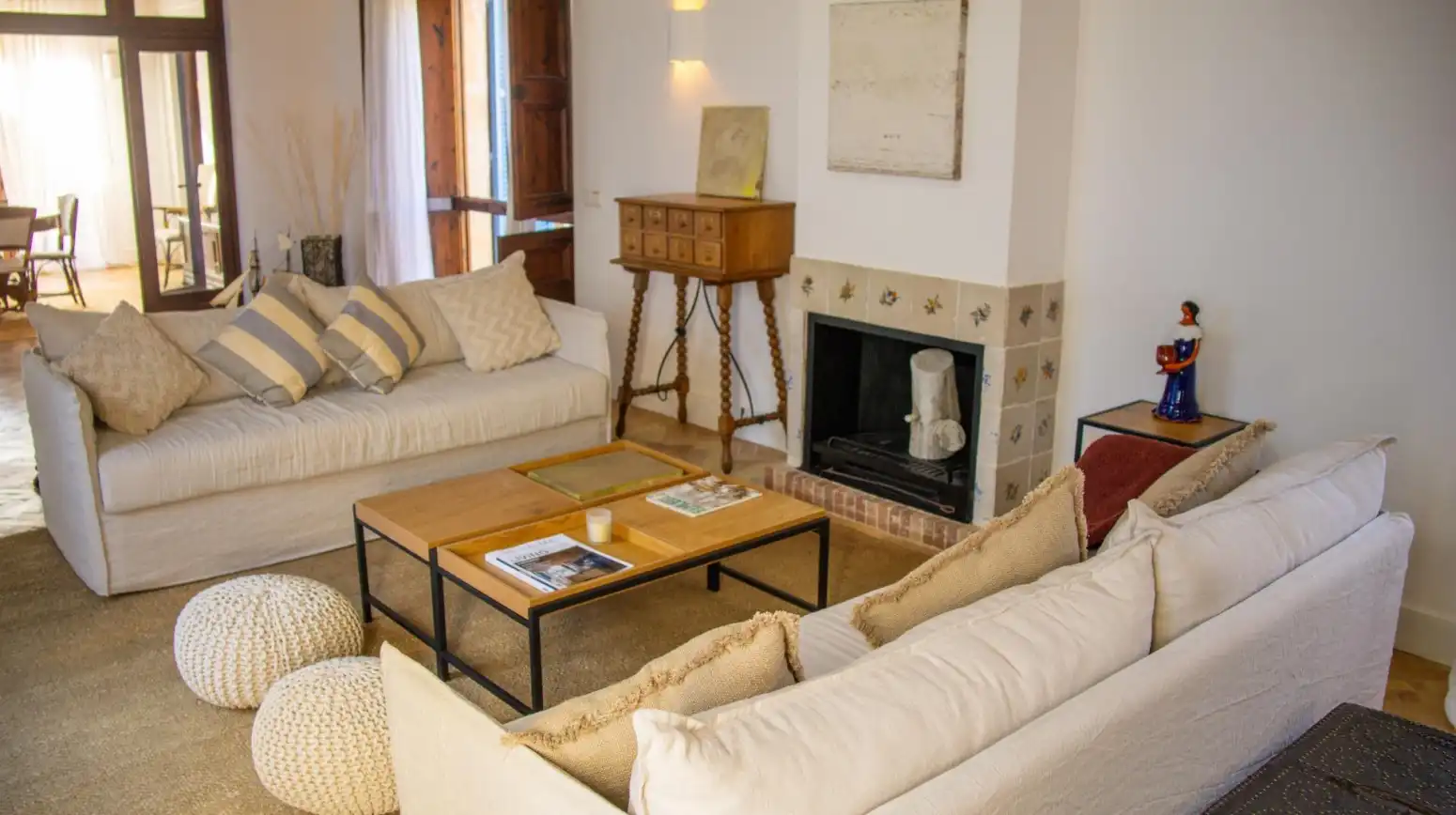 Living room of Houses for rent in Campanet  with Air Conditioner, Heating and Terrace