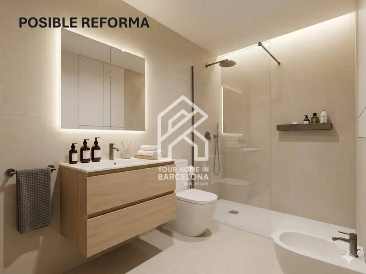 Bathroom of Flat for sale in Barcelona  with Heating and Balcony