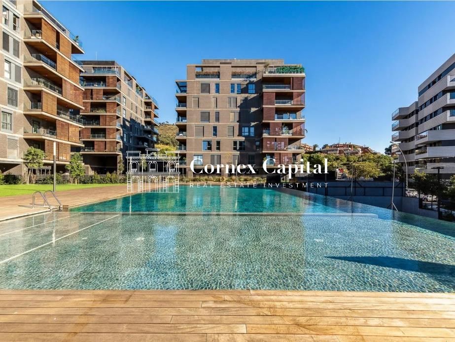 Vista exterior de Pis de lloguer en Esplugues de Llobregat amb Aire condicionat, Calefacció i Jardí privat