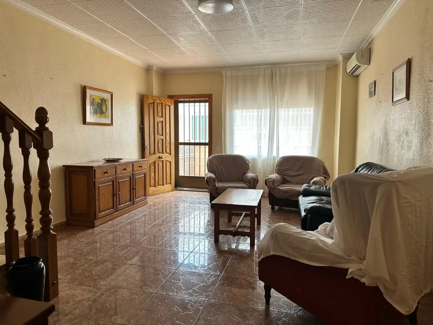 Sala de estar de Casa adosada de alquiler en Torre-Pacheco con Aire acondicionado, Terraza y Amueblado