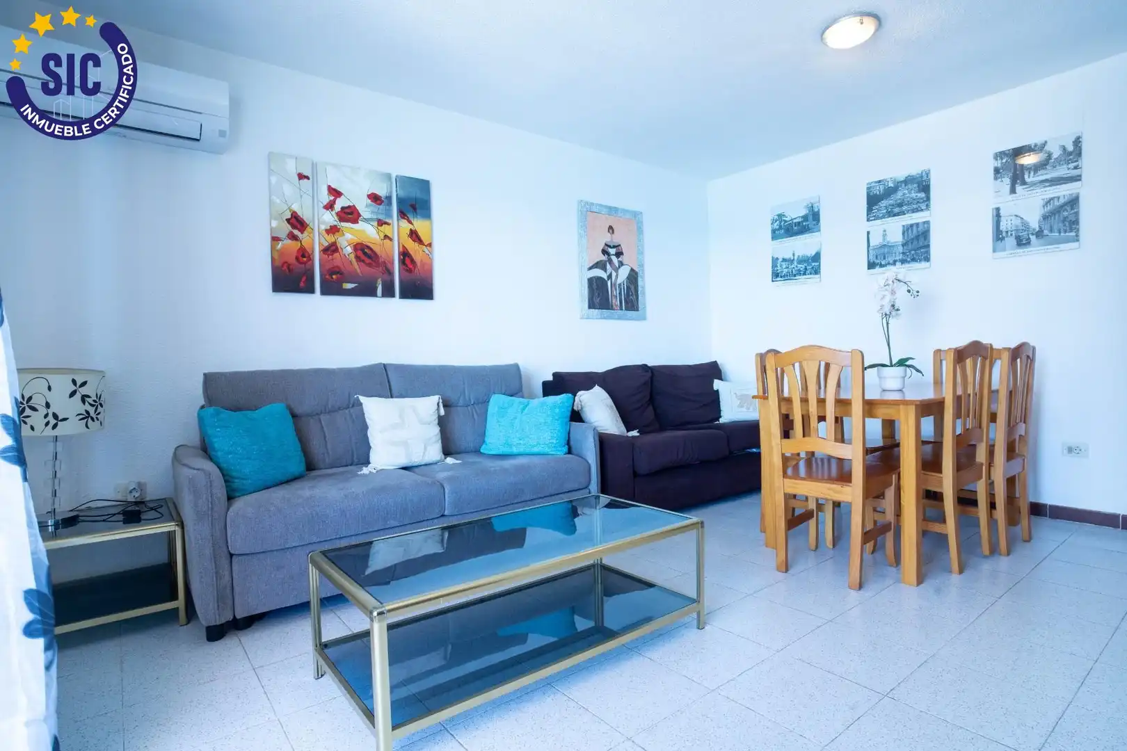 Wohnzimmer von Wohnungen zum Verkauf in Oropesa del Mar / Orpesa mit Klimaanlage, Terrasse und Möbliert