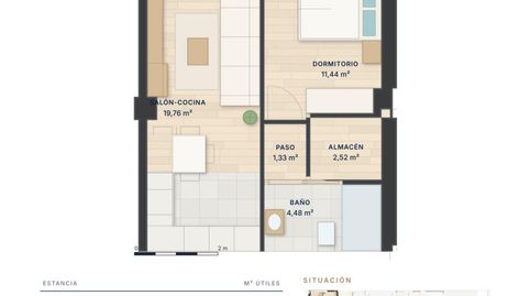 Loft G en Alcantarilla  39,53 m2 útiles  Vivienda Asequible, sin IVA, imatge 4
