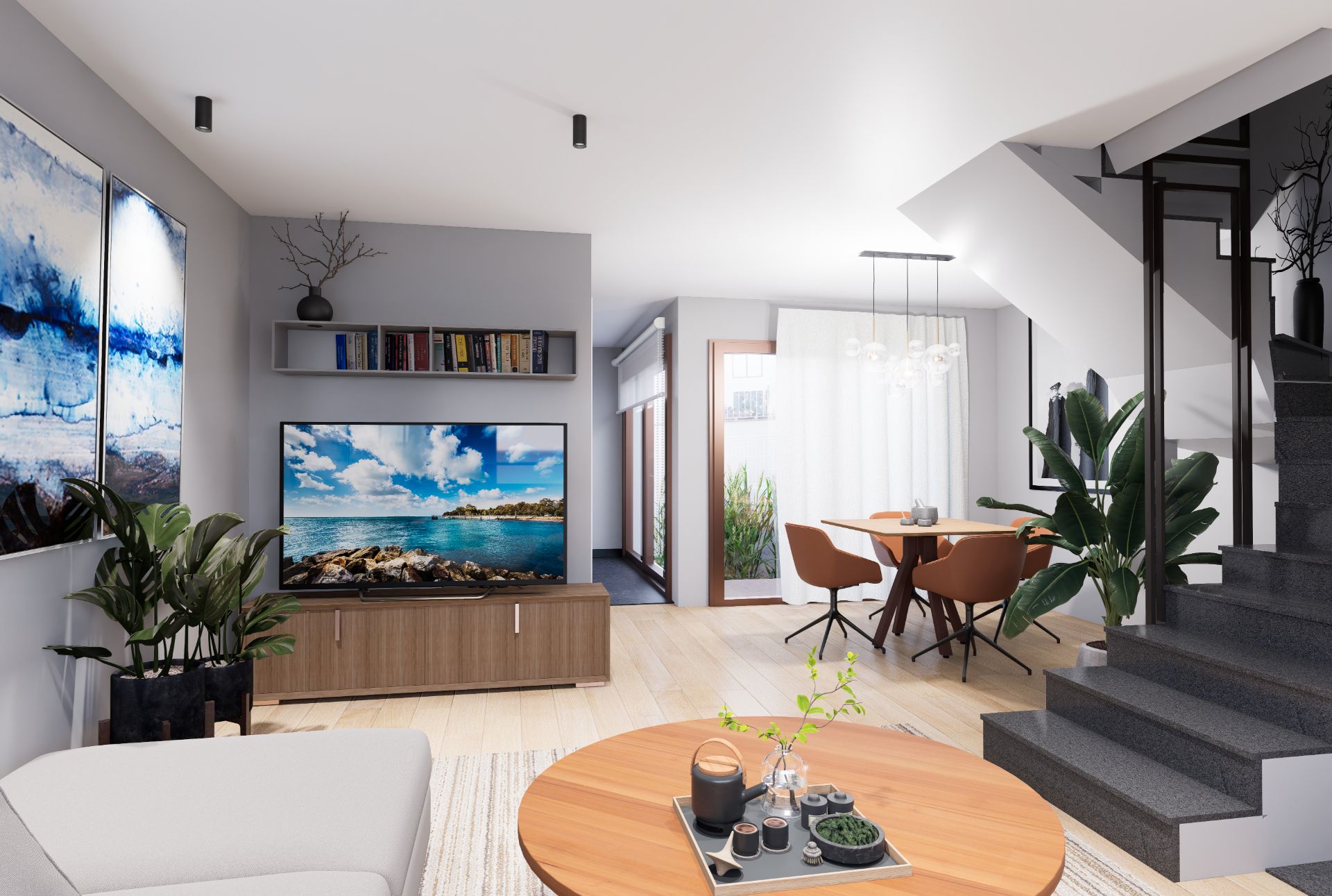 Sala de estar de Casa adosada en venta en Vilafranca del Penedès con Aire acondicionado, Calefacción y Parquet