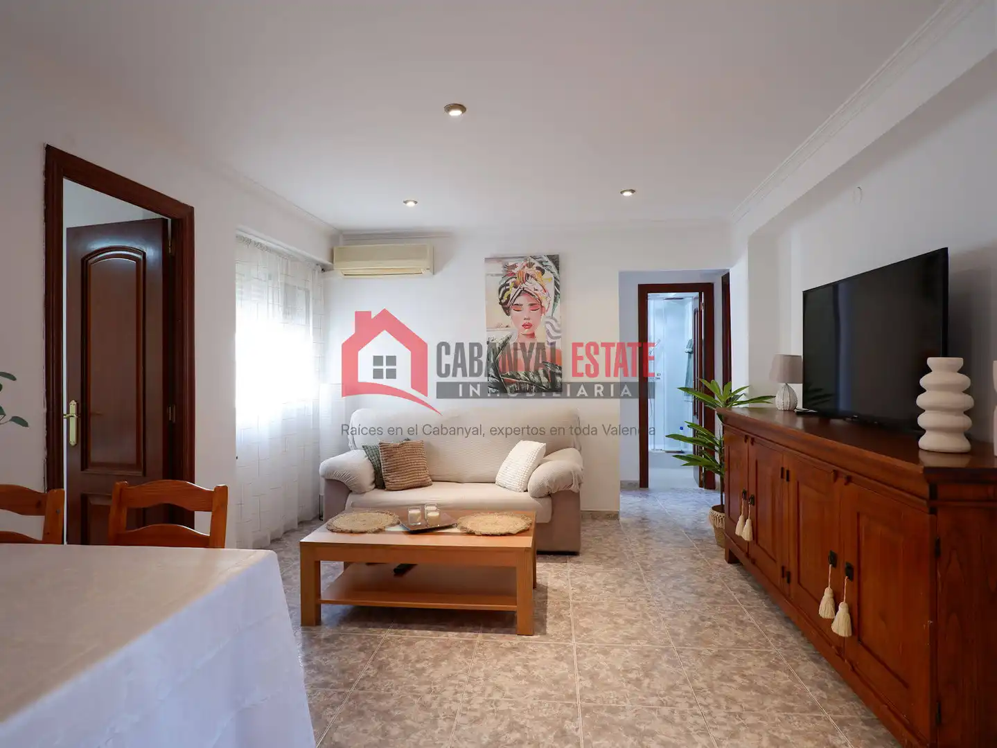Sala de estar de Apartamento de alquiler en Valencia con Aire acondicionado, Amueblado y Balcón