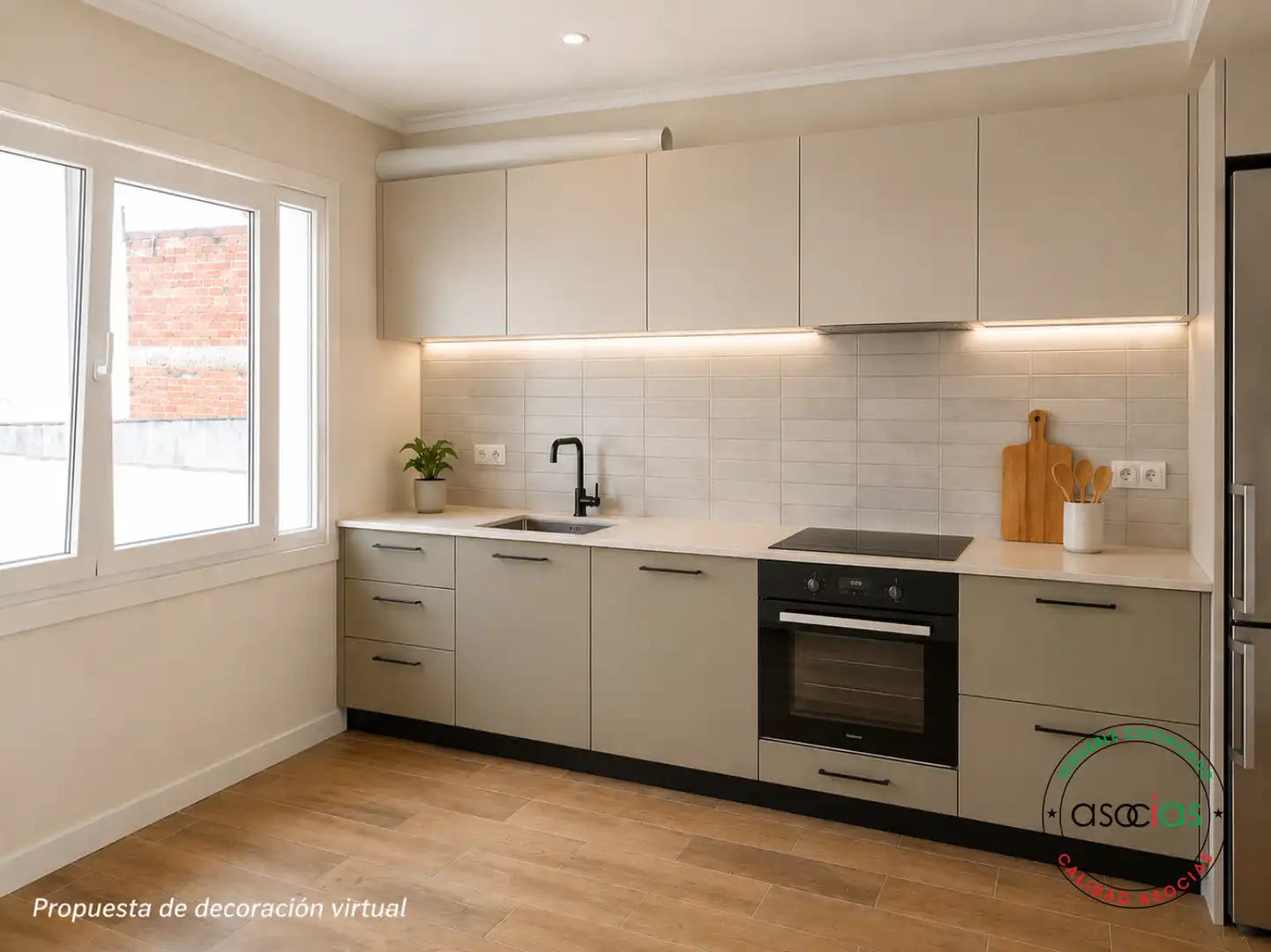 Cocina de Piso de alquiler en Gijón  con Jardín privado, Parquet y Terraza