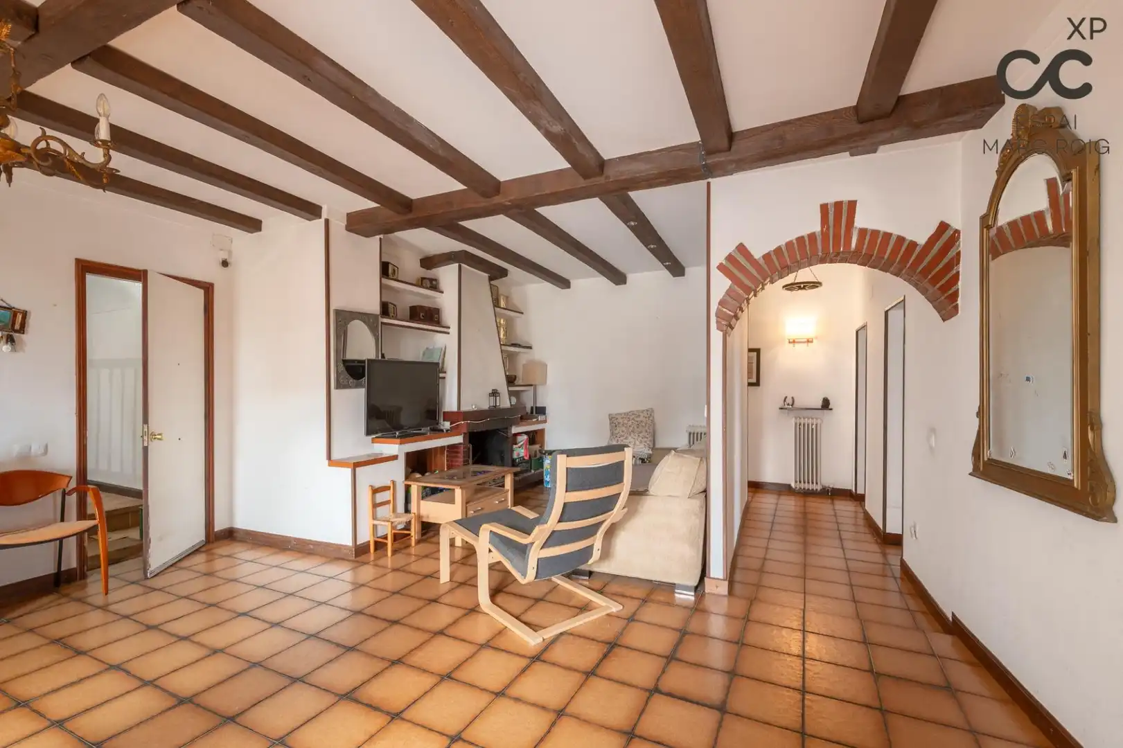 Sala de estar de Finca rústica en venta en Siurana con Calefacción, Jardín privado y Terraza