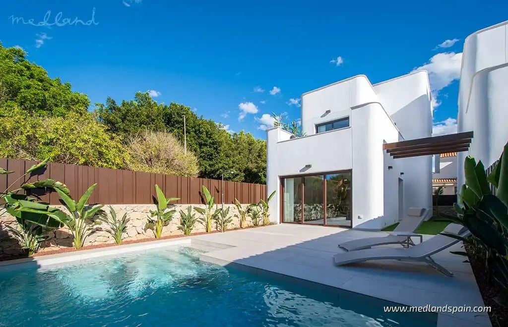 Piscina de Casa o xalet en venda en Pilar de la Horadada amb Jardí privat, Terrassa i Piscina