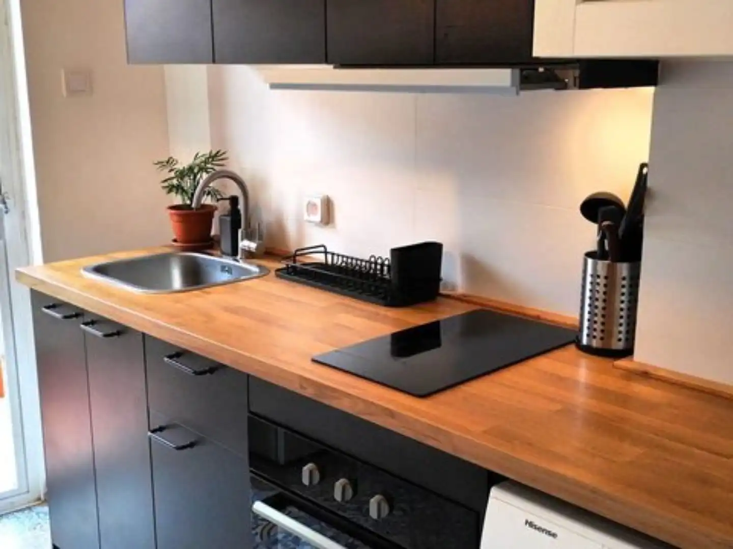 Kitchen of Flat for rent in Madrid  with Air Conditioner, Parquet flooring and Furnished