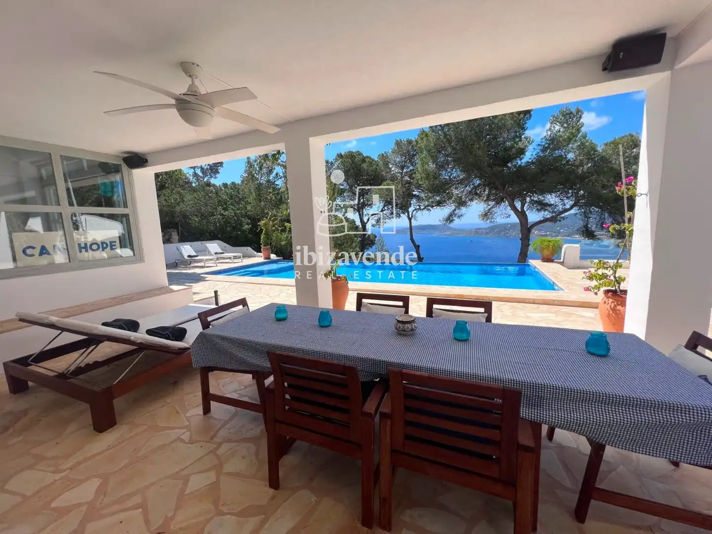 Terrassa de Casa o xalet de lloguer en Sant Joan de Labritja amb Aire condicionat, Calefacció i Piscina
