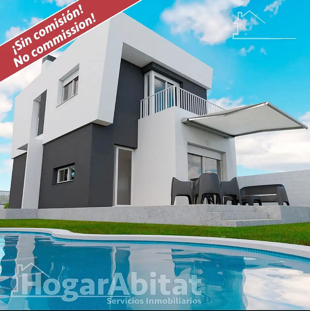 Außenansicht von Einfamilien-Reihenhaus zum Verkauf in Oropesa del Mar / Orpesa mit Klimaanlage, Privatgarten und Terrasse