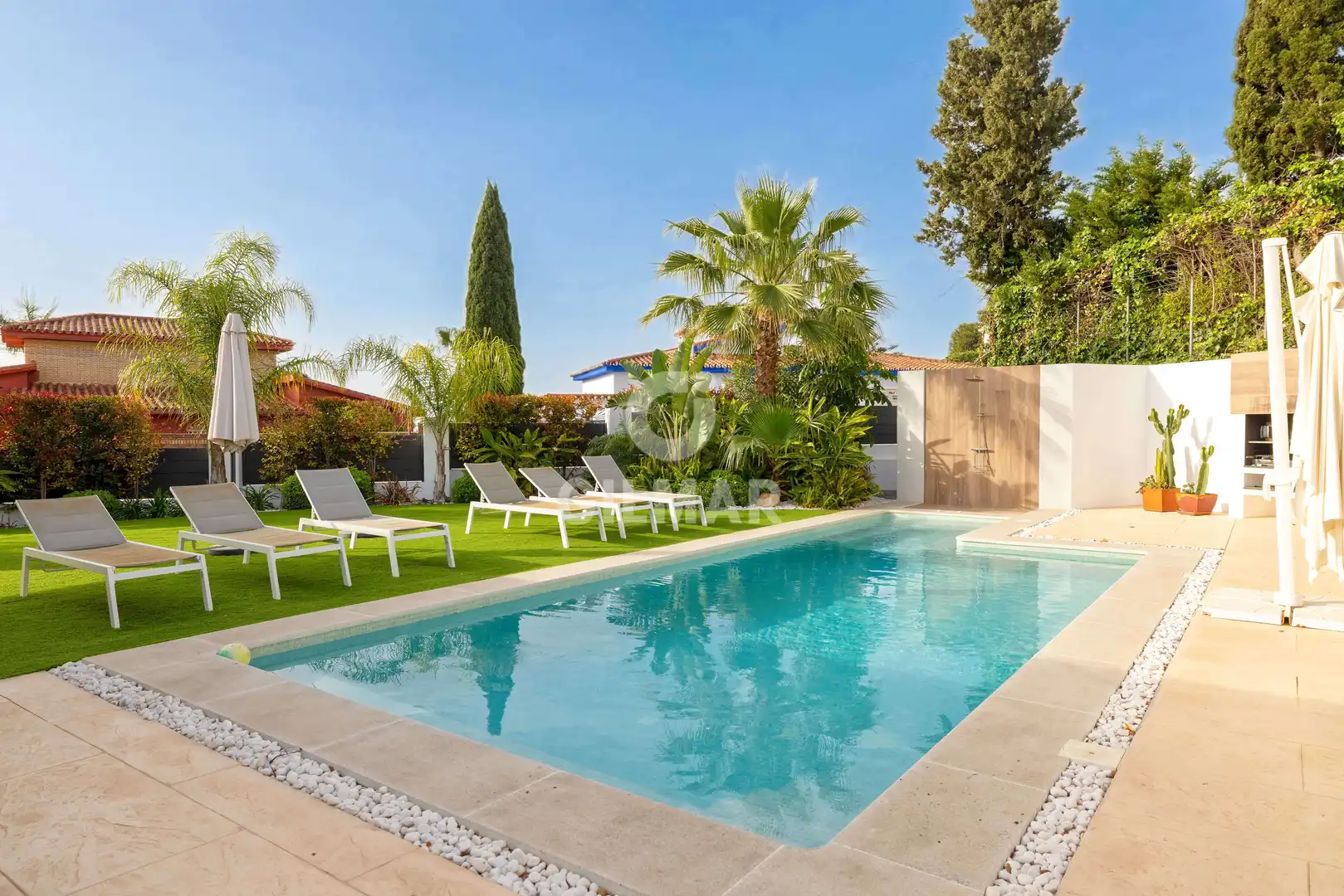 Swimming pool of Houses for sale in Benalmádena  with Heating, Private garden and Swimming Pool