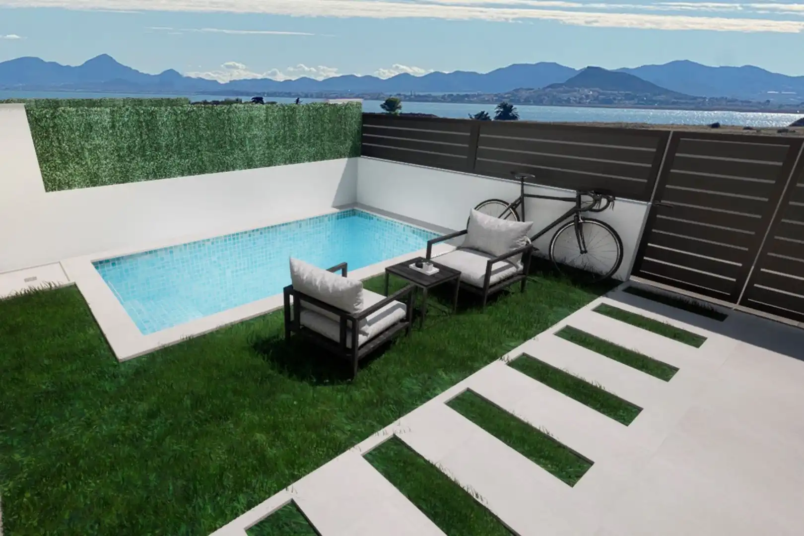 Terrassa de Casa o xalet en venda en Los Alcázares amb Aire condicionat, Jardí privat i Terrassa