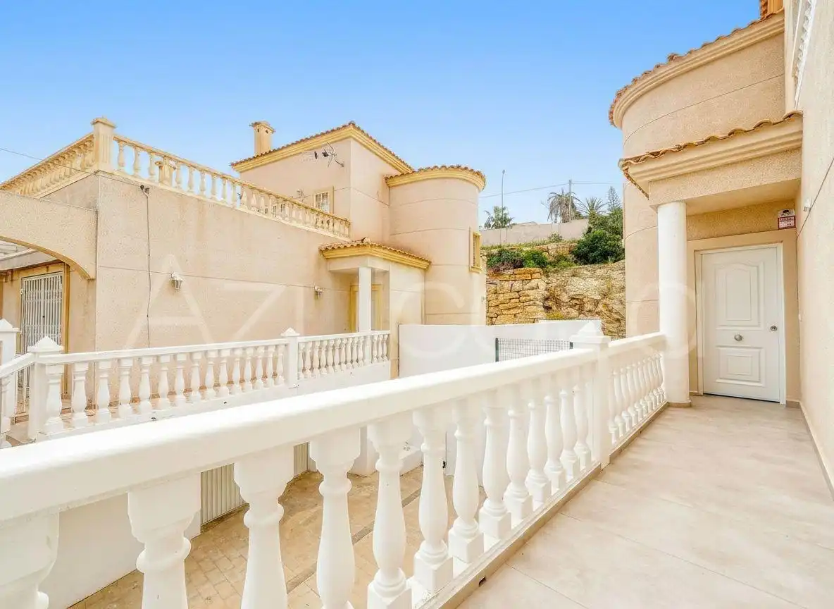 Exterior view of Detached homes for sale in El Campello  with Air Conditioner, Terrace and Alarm
