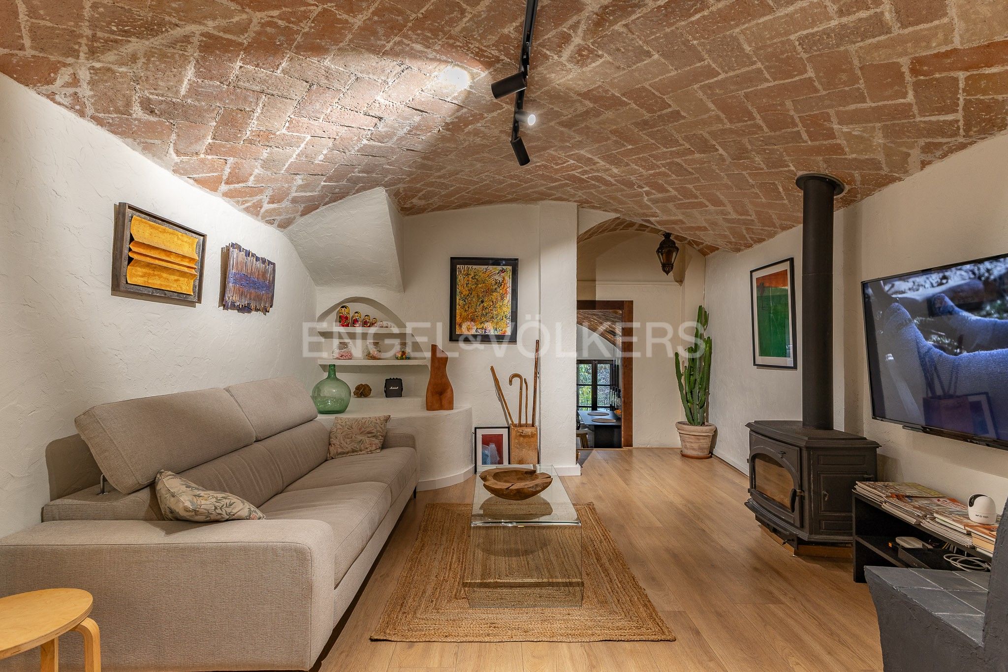 Sala d'estar de Casa o xalet en venda en Collbató amb Calefacció, Jardí privat i Parquet
