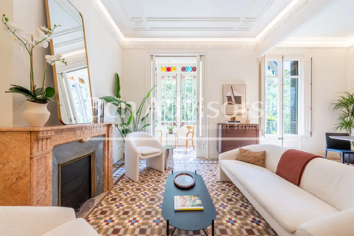 Sala d'estar de Apartament en venda en Barcelona amb Aire condicionat, Calefacció i Terrassa