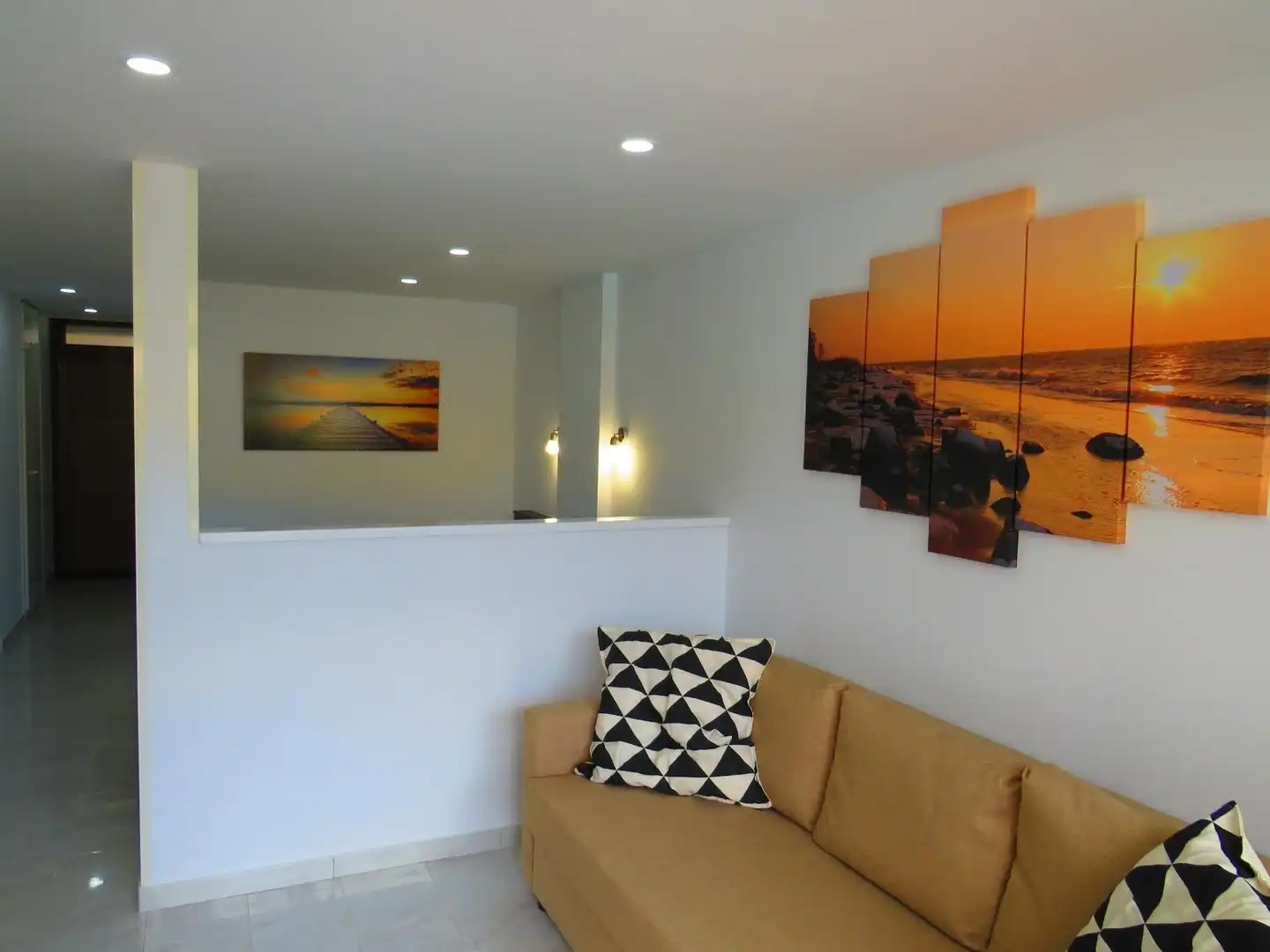 Wohnzimmer von Wohnung zur Miete in San Bartolomé de Tirajana mit Terrasse, Möbliert und Balkon