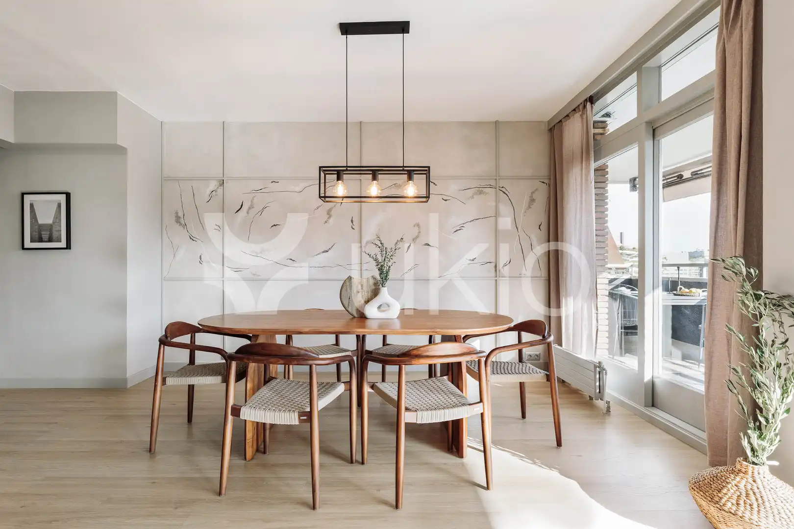 Dining room of Apartments for rent in Barcelona  with Air Conditioner, Heating and Terrace